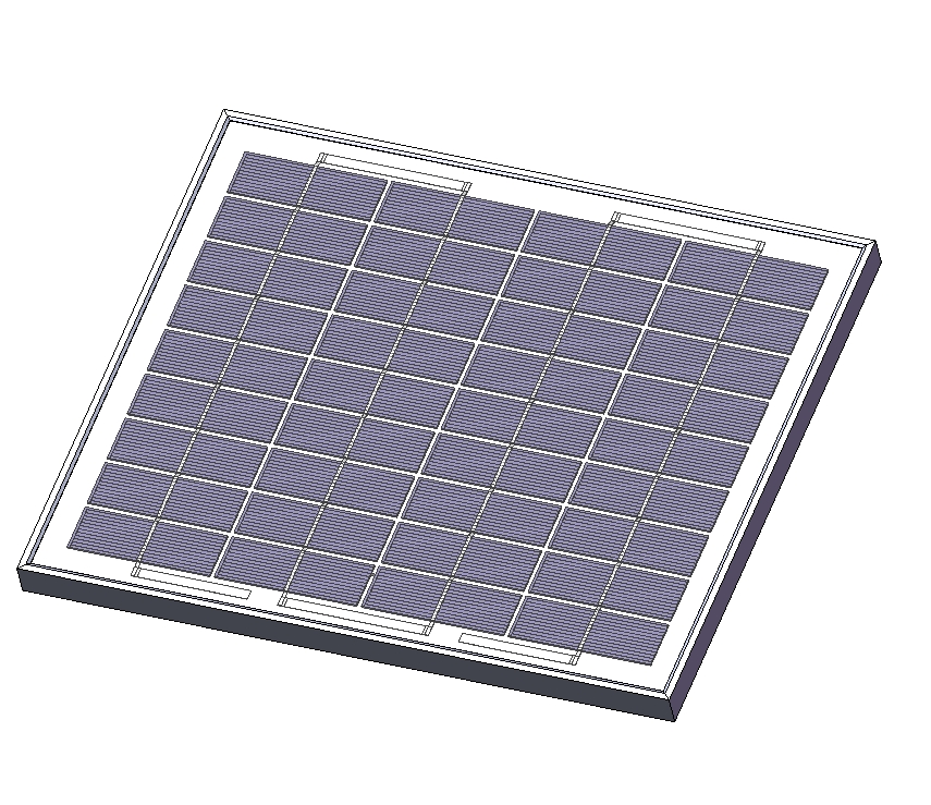 太阳能电池板（300毫米X355毫米）设计模型