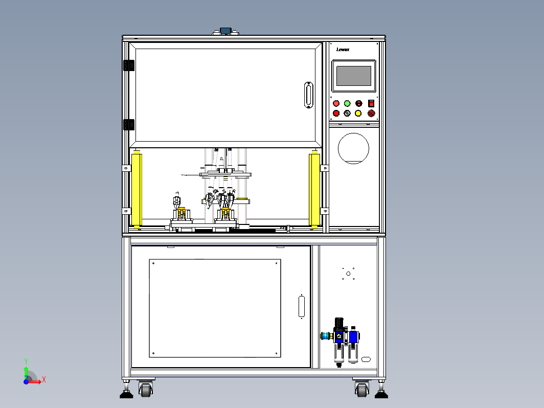 双载具立式阀体打螺丝机