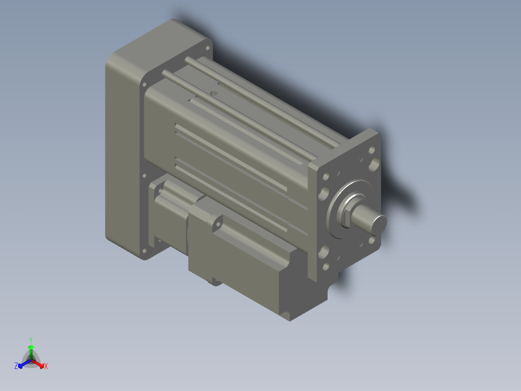 MRB120-L10-S100-MRQD-MRW-P10-1.5KW+减速机伺服电缸MRB120系列P10平行安装1：1（外螺纹）