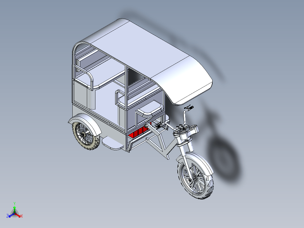 e-rickshaw载客电动三轮车