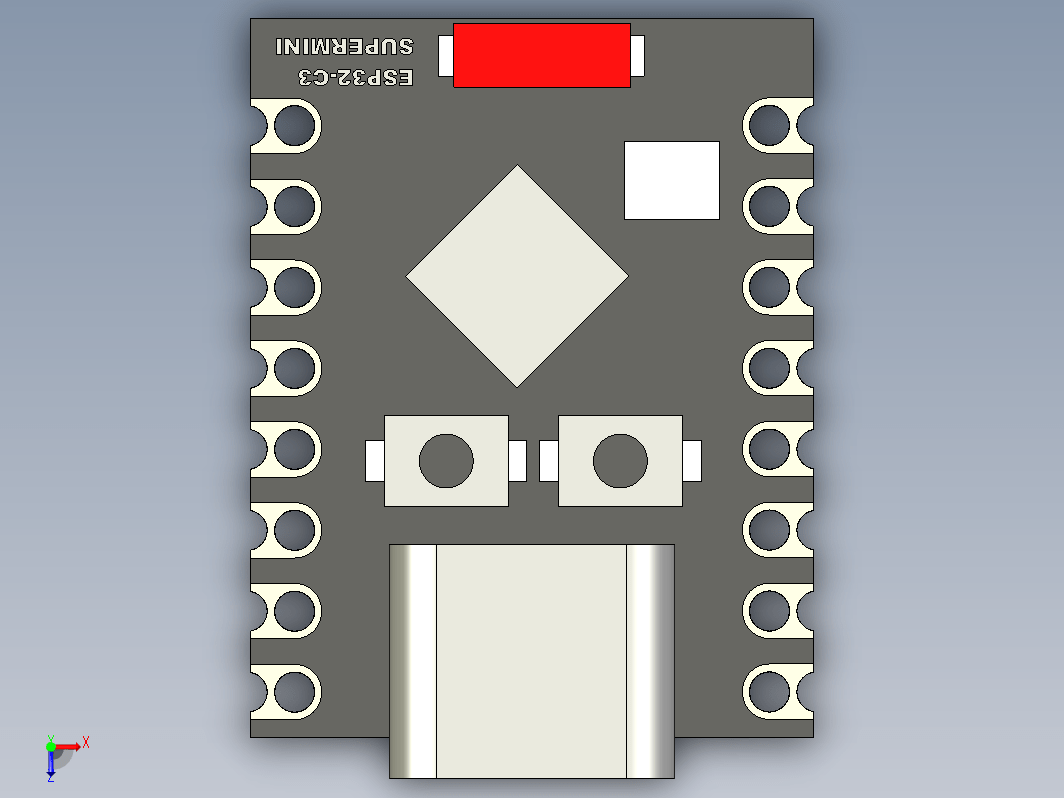 超级紧凑型ESP32-C3模块