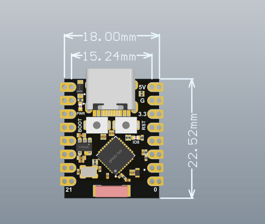 超级紧凑型ESP32-C3模块缩略图