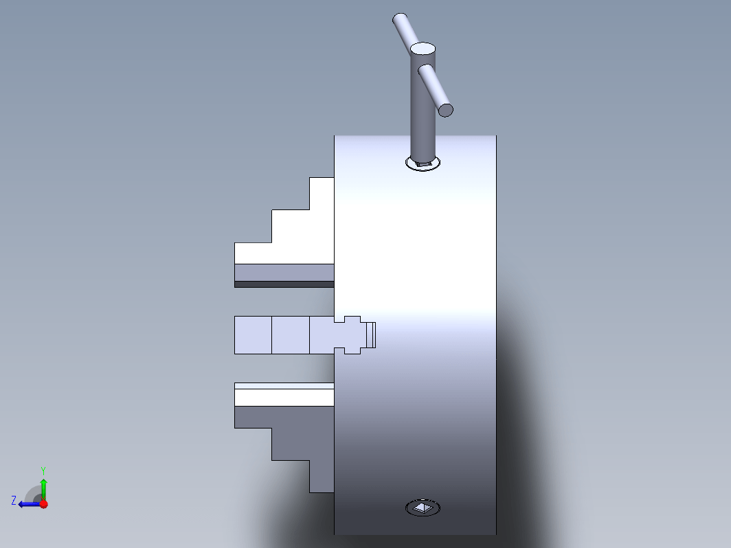 车床夹具三爪卡盘三维模型设计