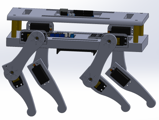 Tran Quadruped Robot Dog简易四足机器狗结构