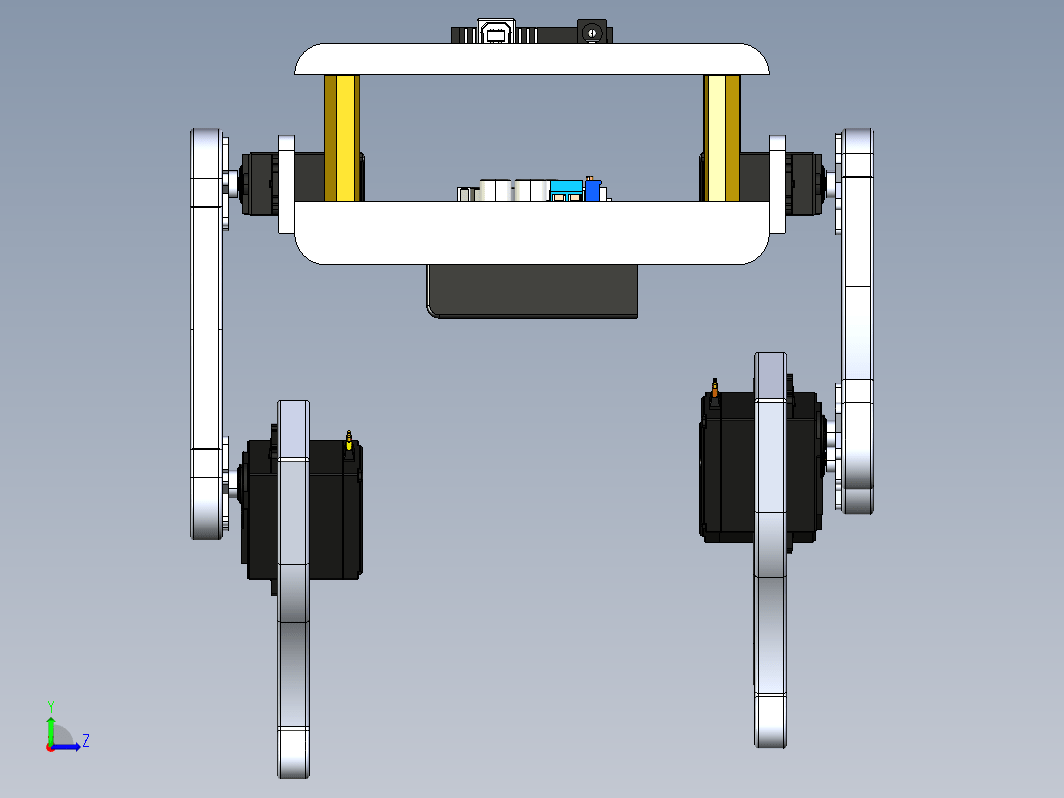 Tran Quadruped Robot Dog简易四足机器狗结构