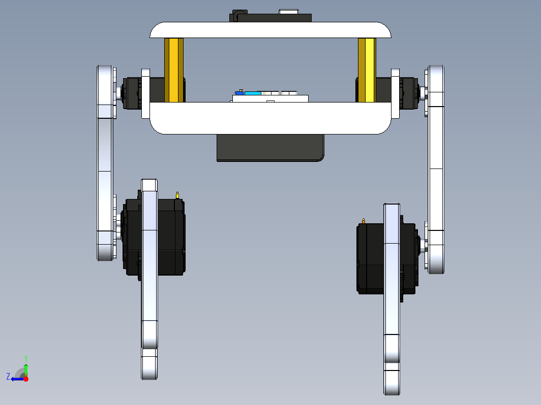 Tran Quadruped Robot Dog简易四足机器狗结构