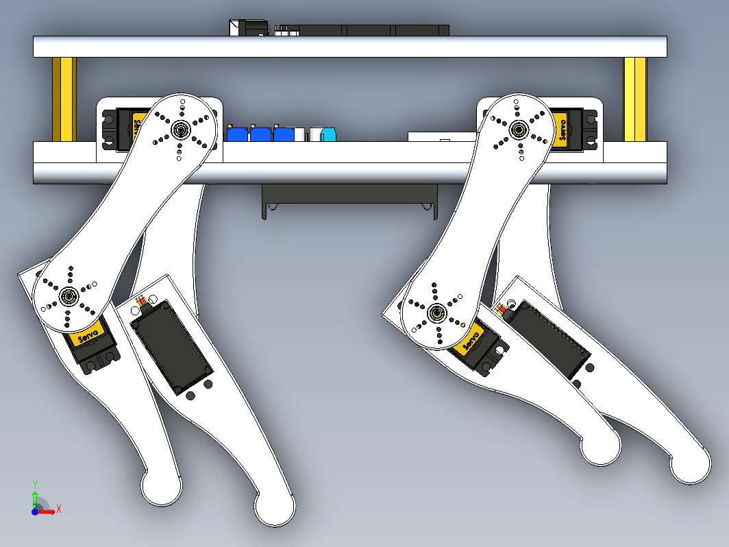 Tran Quadruped Robot Dog简易四足机器狗结构