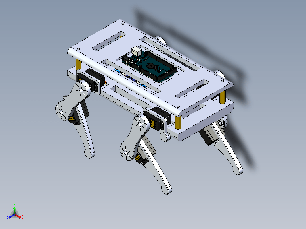 Tran Quadruped Robot Dog简易四足机器狗结构