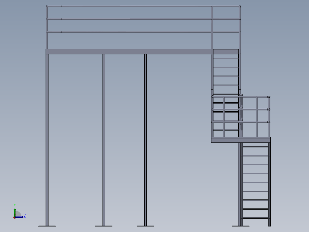 建筑物钢楼梯