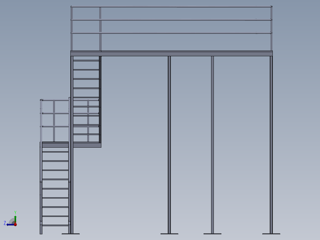 建筑物钢楼梯