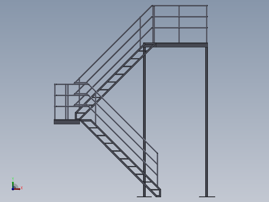 建筑物钢楼梯