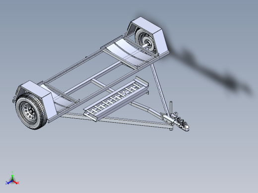 2.5Kg拖车3D数模图纸+STEP格式缩略图