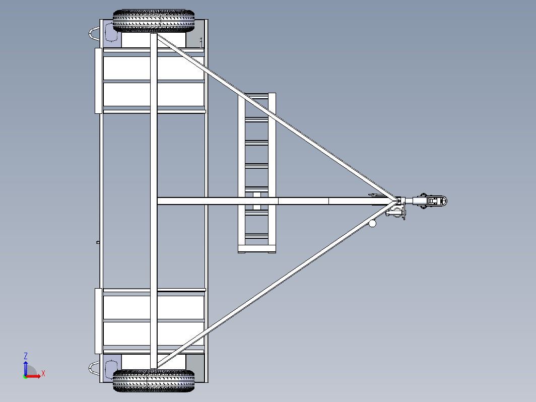 2.5Kg拖车3D数模图纸+STEP格式