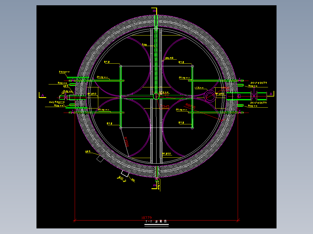 污水处理--UASB安装ROUTE-图纸-Water-2110-未命名-三维视图-3D