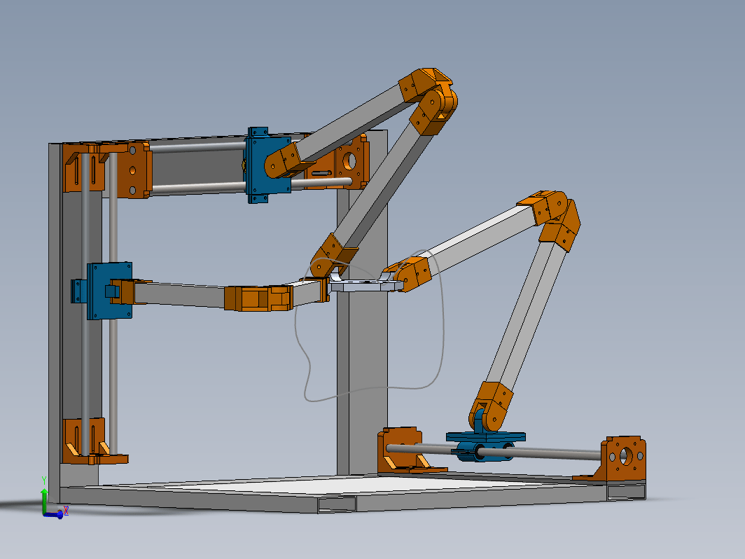 三轴机械结构3D图纸 Solidworks设计