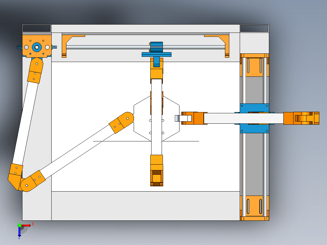 三轴机械结构3D图纸 Solidworks设计