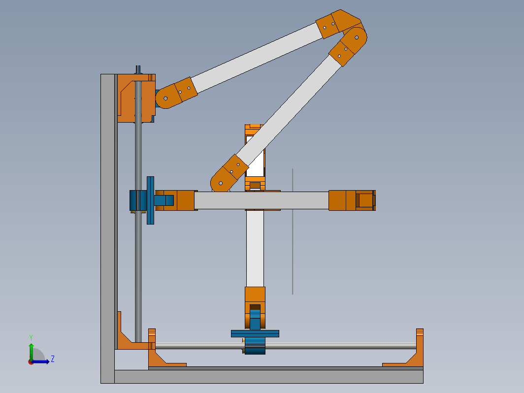 三轴机械结构3D图纸 Solidworks设计