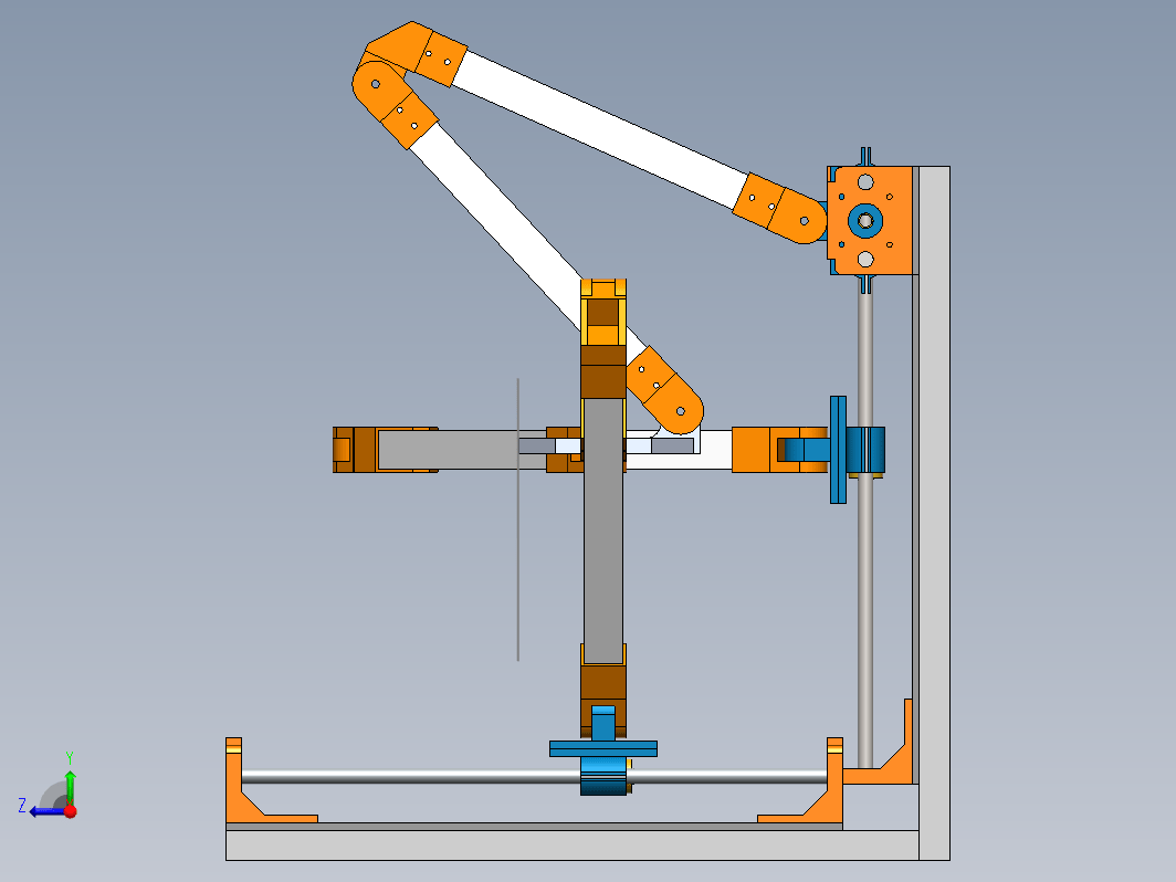 三轴机械结构3D图纸 Solidworks设计