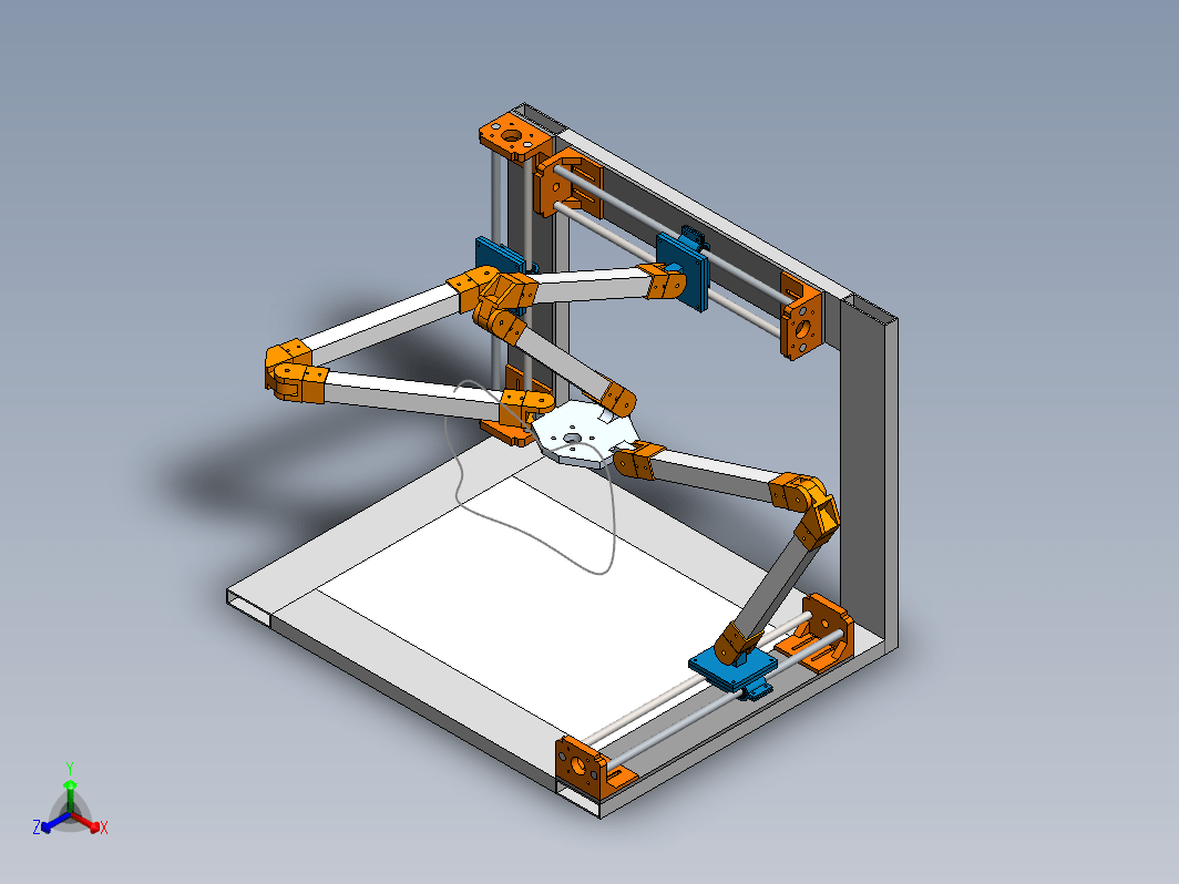 三轴机械结构3D图纸 Solidworks设计