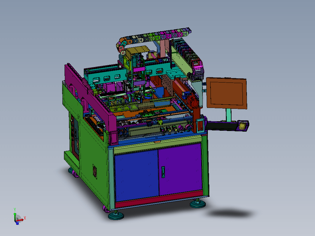 落地式阀体组装设备,3D详实