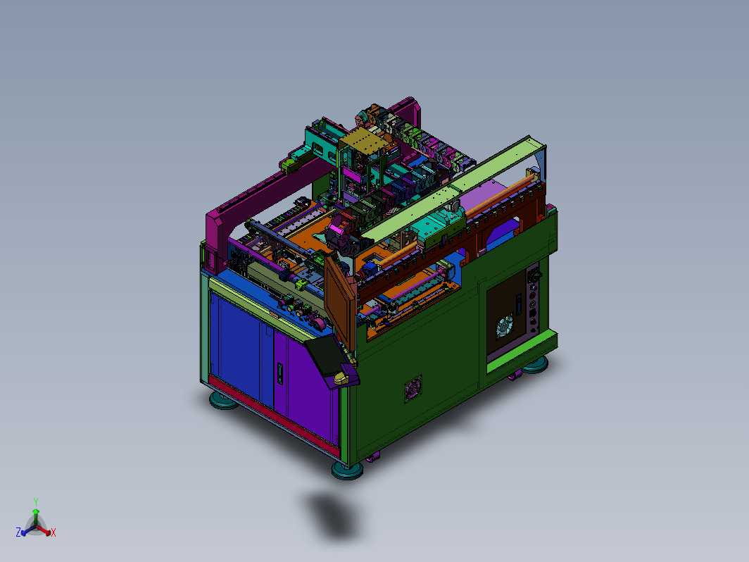 落地式阀体组装设备,3D详实