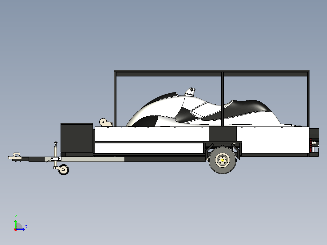 游艇拖车 domocad3d 