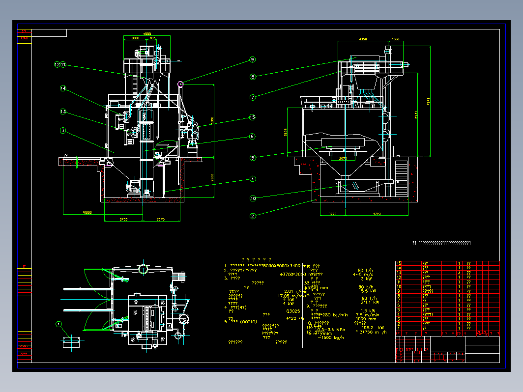 抛喷丸室平面布置图