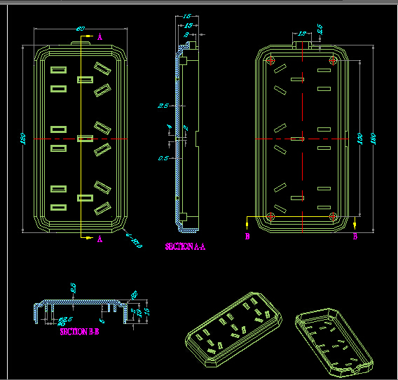 插线板面板上座注塑模具设计【电源插线板面板模具设计】三维UG6.0无参+CAD+说明书