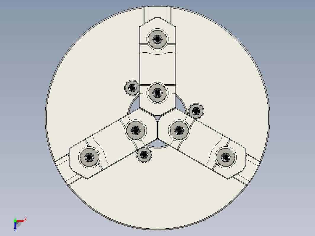 三爪卡盘简易模型 3-jaw-chuck