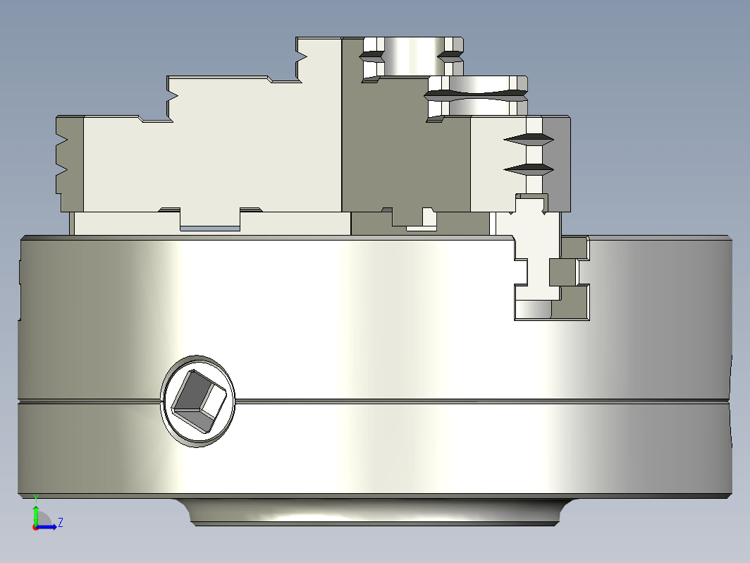 三爪卡盘简易模型 3-jaw-chuck