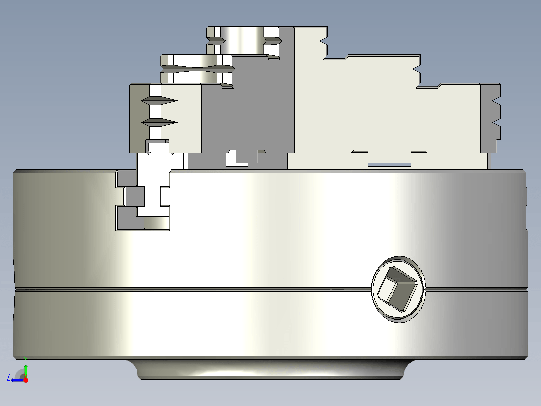 三爪卡盘简易模型 3-jaw-chuck