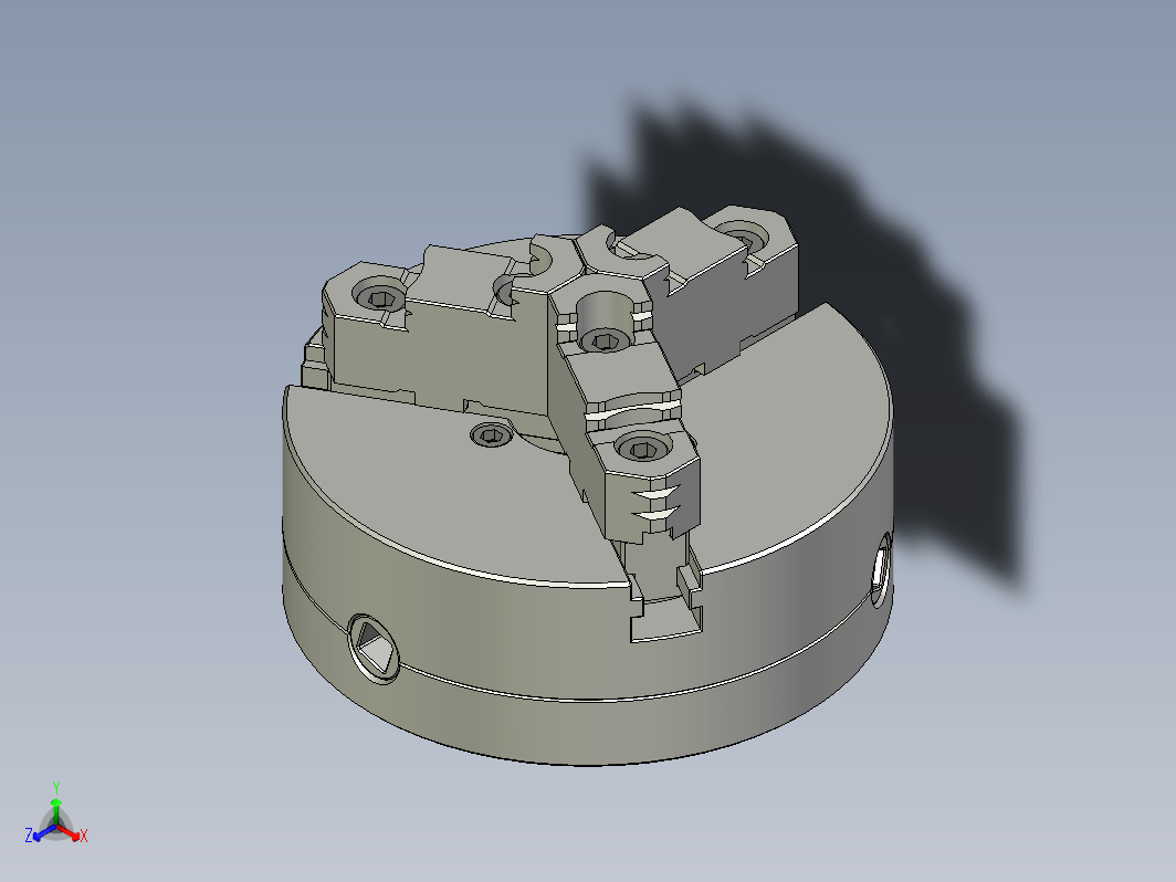 三爪卡盘简易模型 3-jaw-chuck