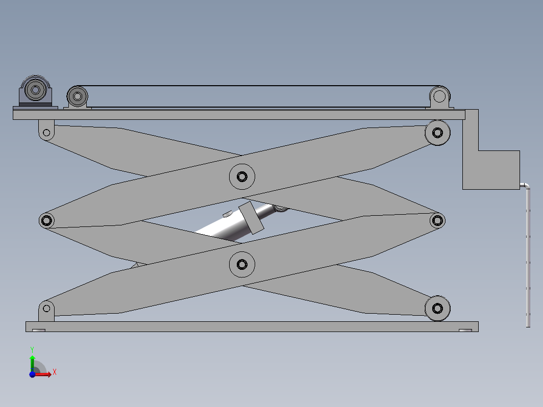 剪叉式液压升降平台设计【三维SW模型】三维SW2011无参+CAD+说明书