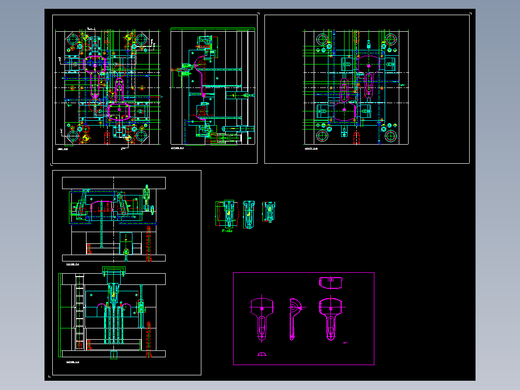 模具结构图—082-2热嘴前斜行