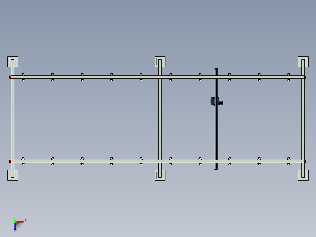 10mx4mx3.8m龙门架+KBK+0.5吨电葫芦，适用于起重吊装