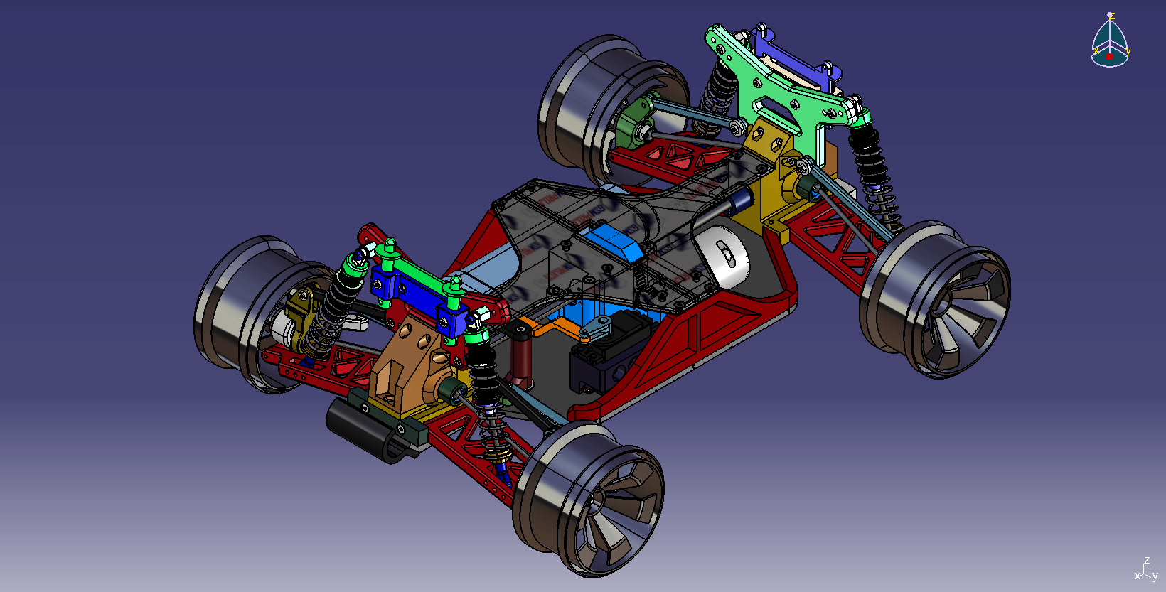 OpenRC 1_10 Truggy四驱车(CATIA设计版)