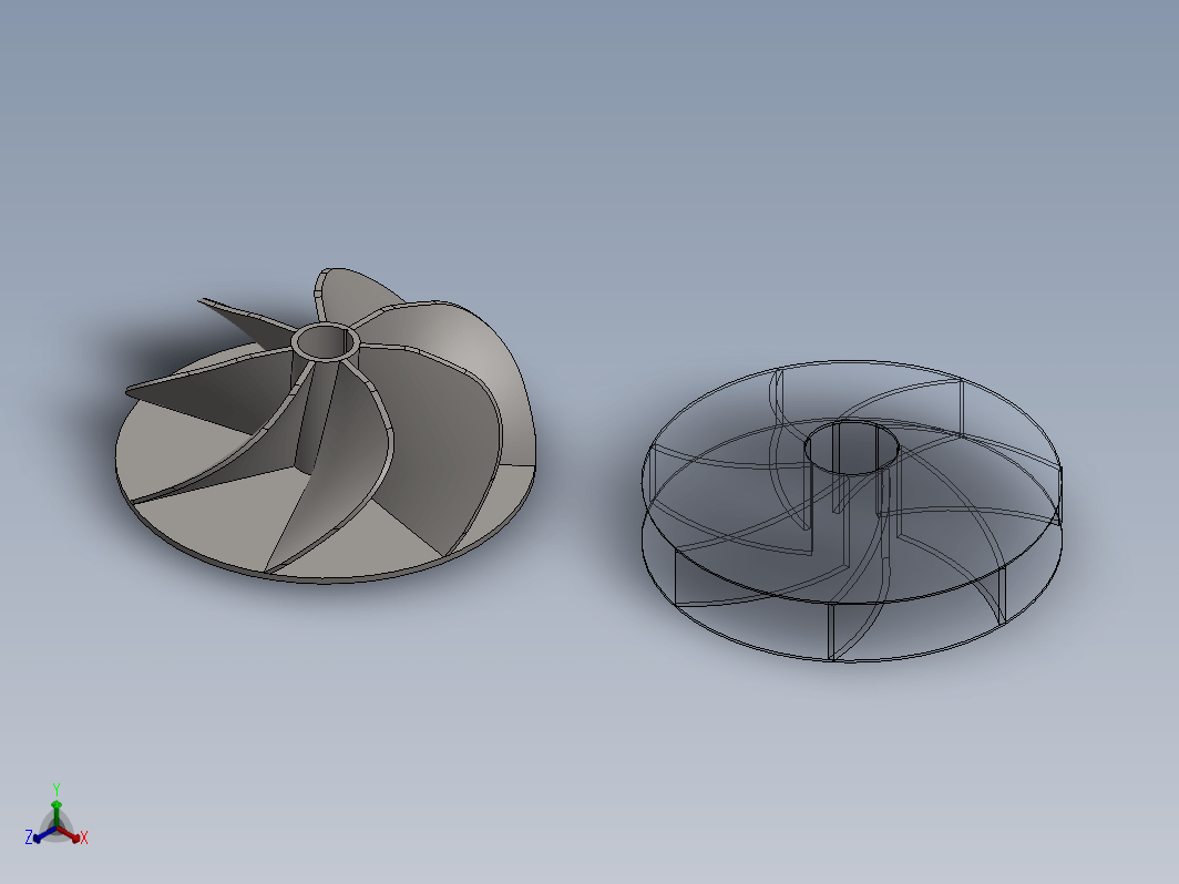 Solidworks 中的离心叶片叶轮设计