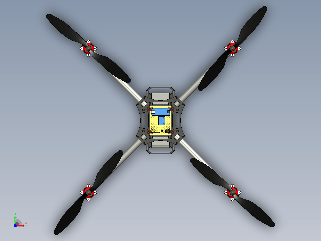 简易无人机四旋翼机机架 Drone quadcopter frame