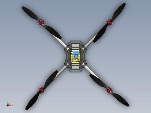 简易无人机四旋翼机机架 Drone quadcopter frame缩略图