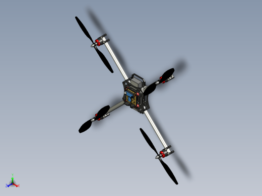 简易无人机四旋翼机机架 Drone quadcopter frame缩略图
