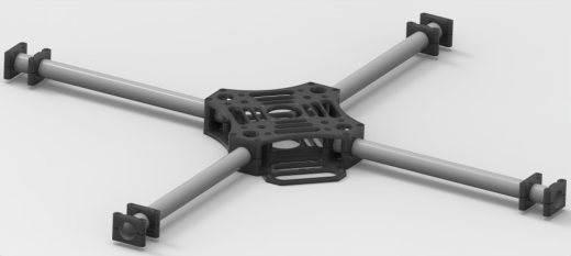 简易无人机四旋翼机机架 Drone quadcopter frame缩略图
