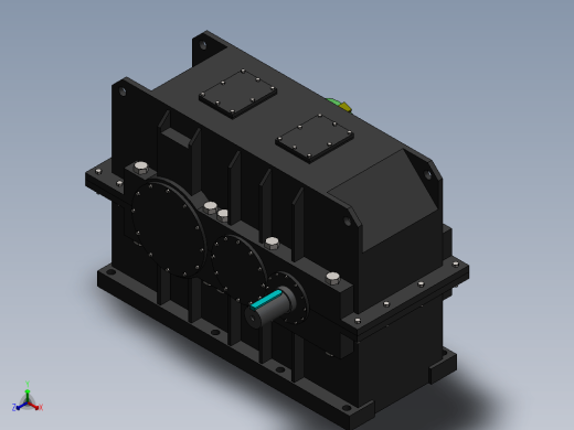 reductor gearbox二级斜齿轮减速箱