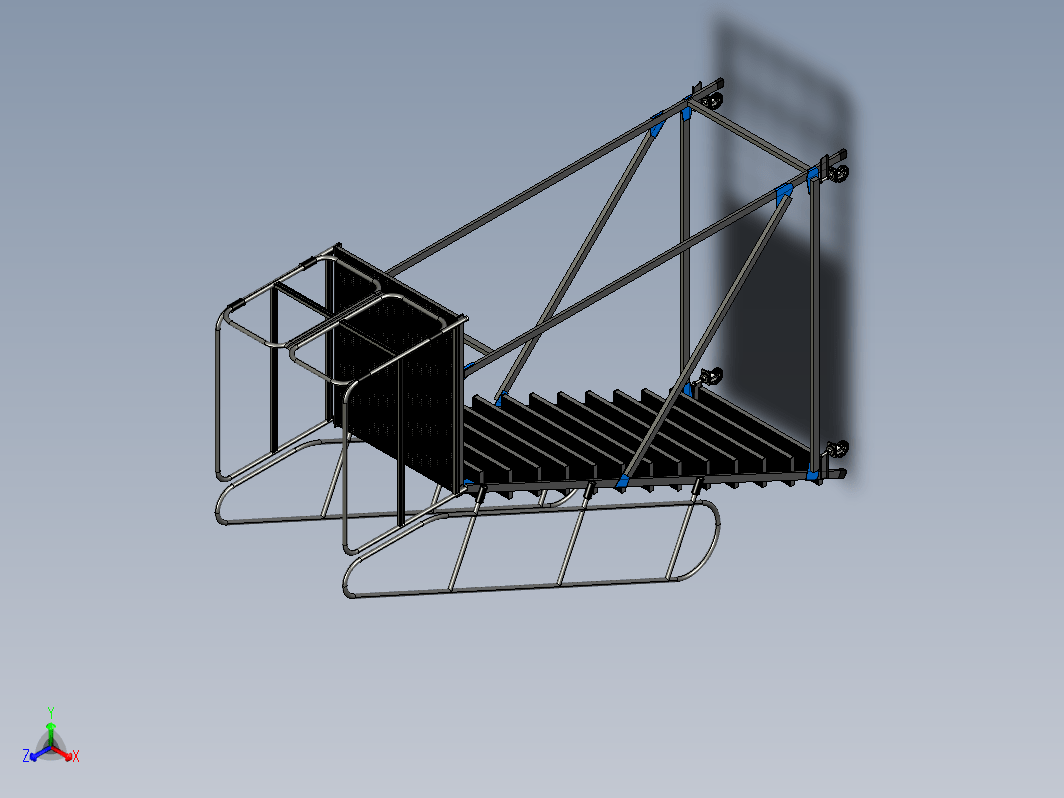 3m移动式钢结构梯子