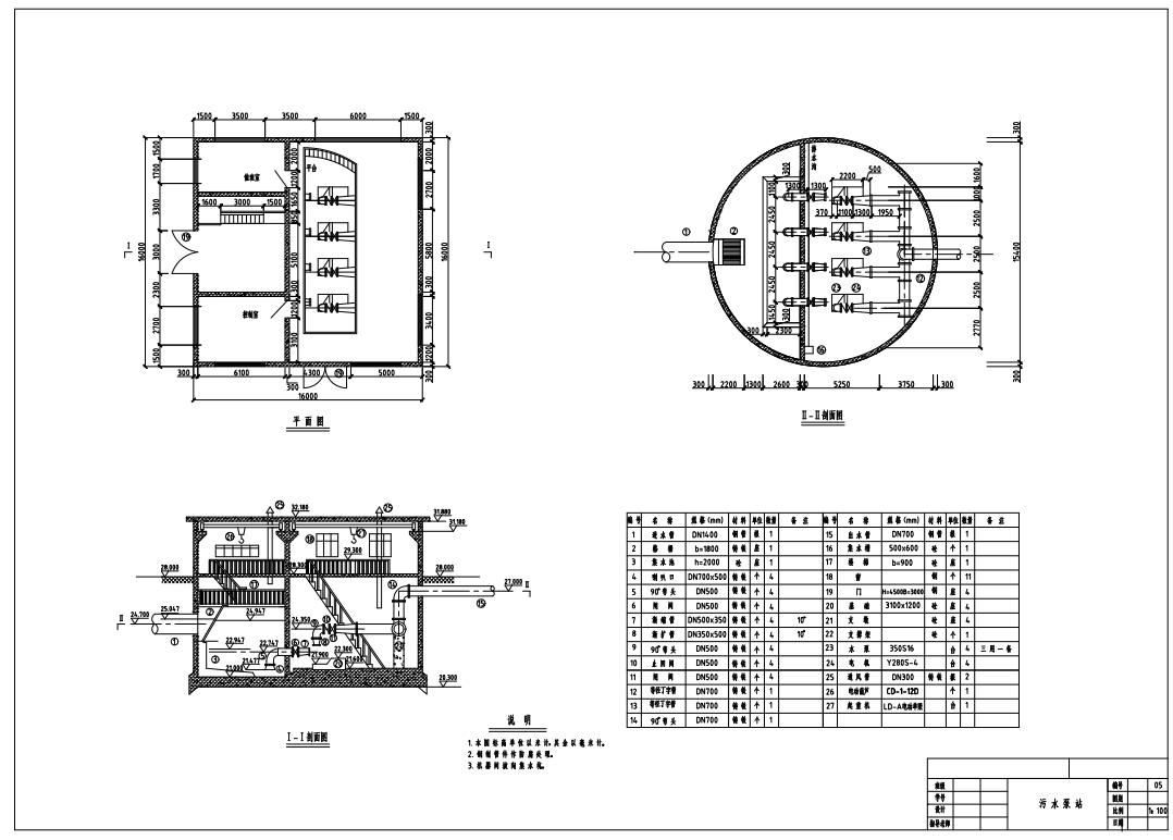 某城镇污水厂工程设计CAD+说明书