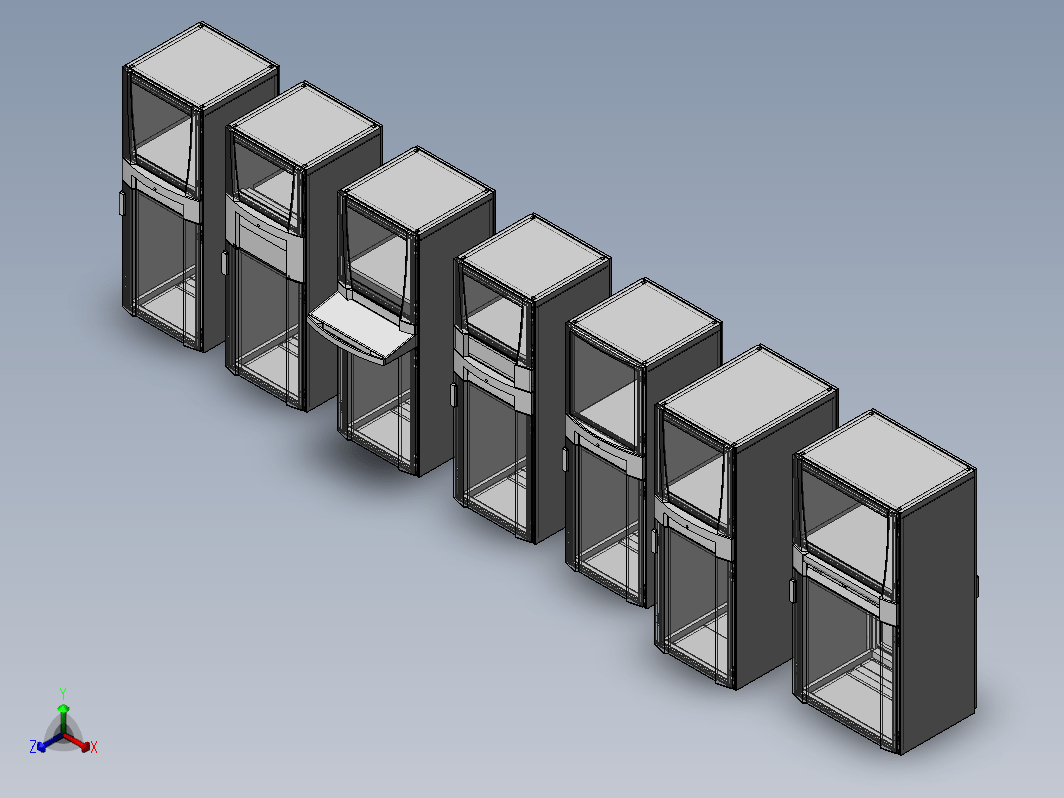 7款台式PC箱体控制机柜