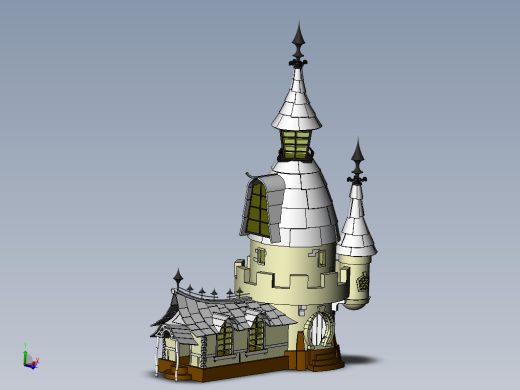 童话里的城堡小屋模型缩略图