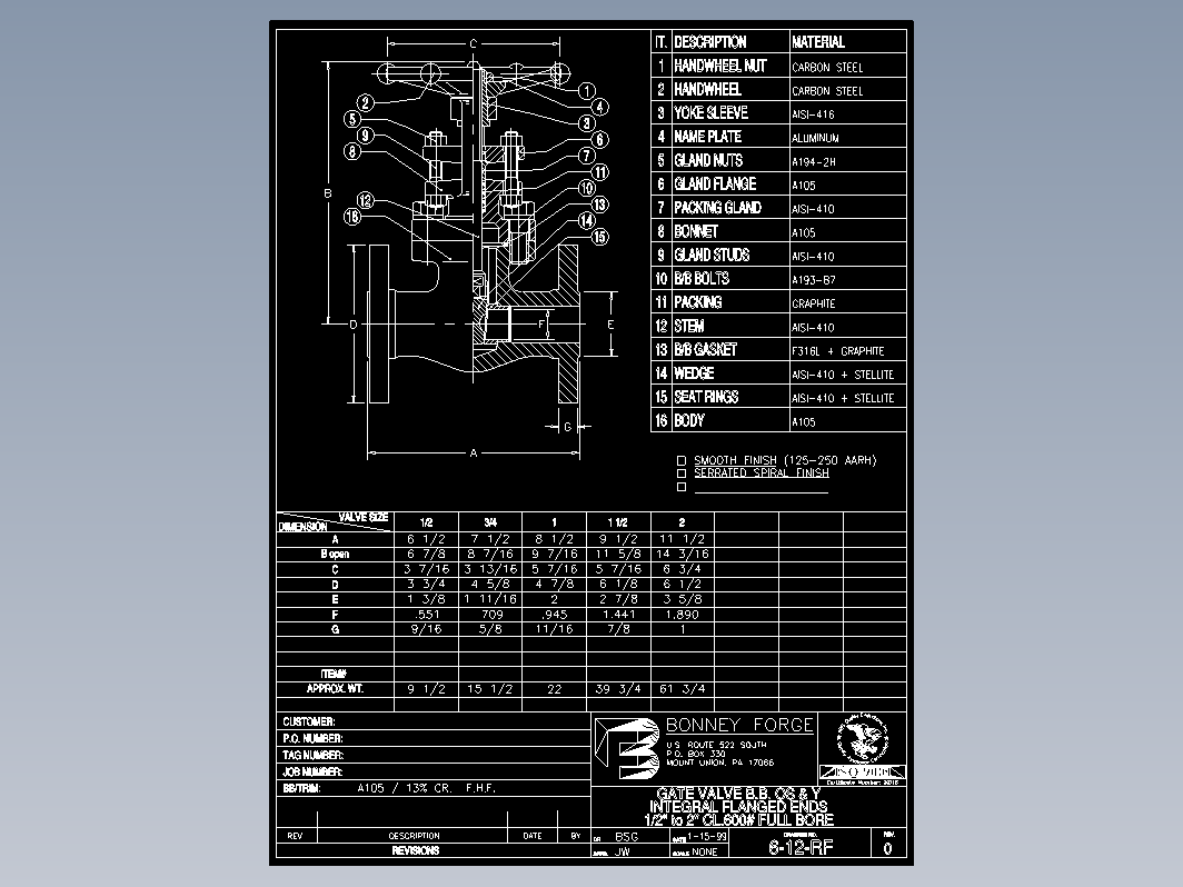 阀门 6-12-RF