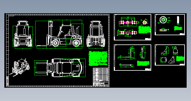 叉车二维图纸
