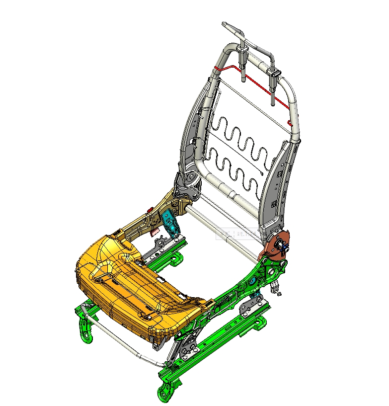 汽车座椅骨架三维