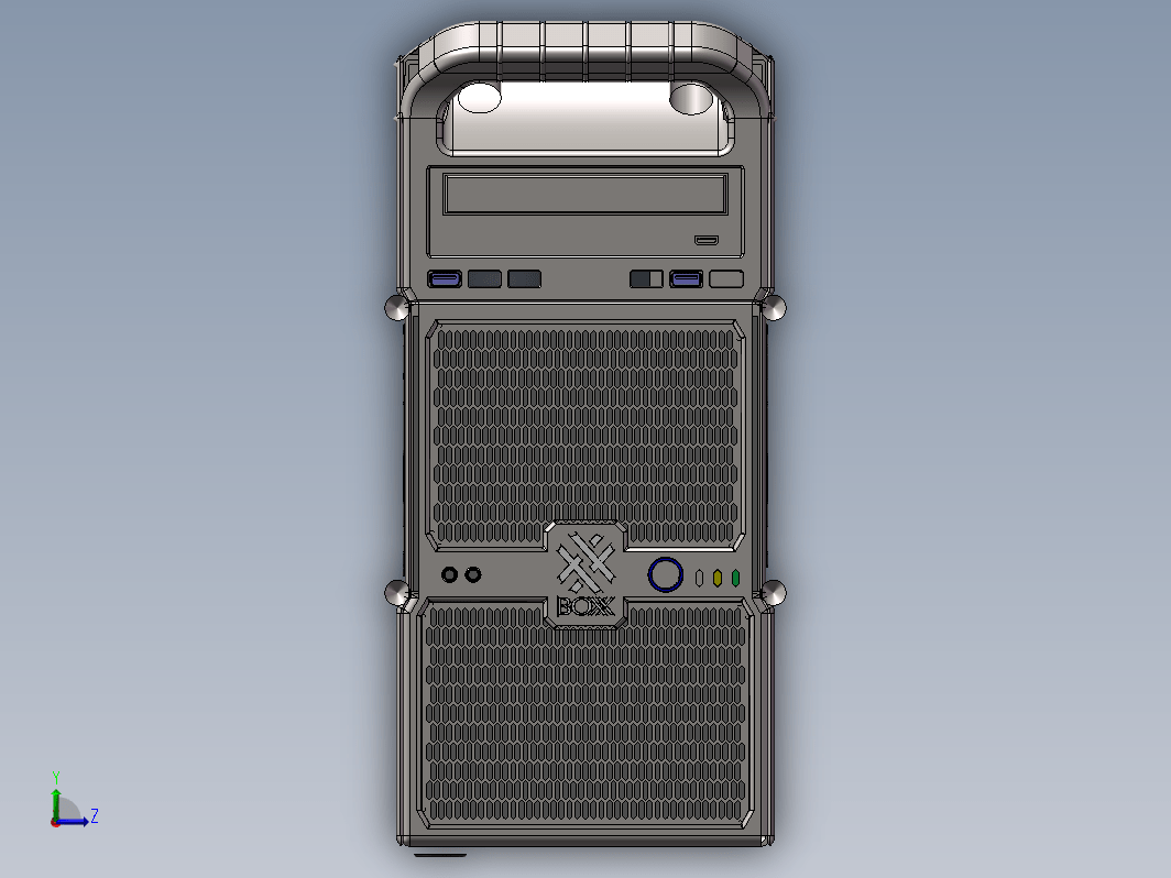 一台电脑主机设计模型